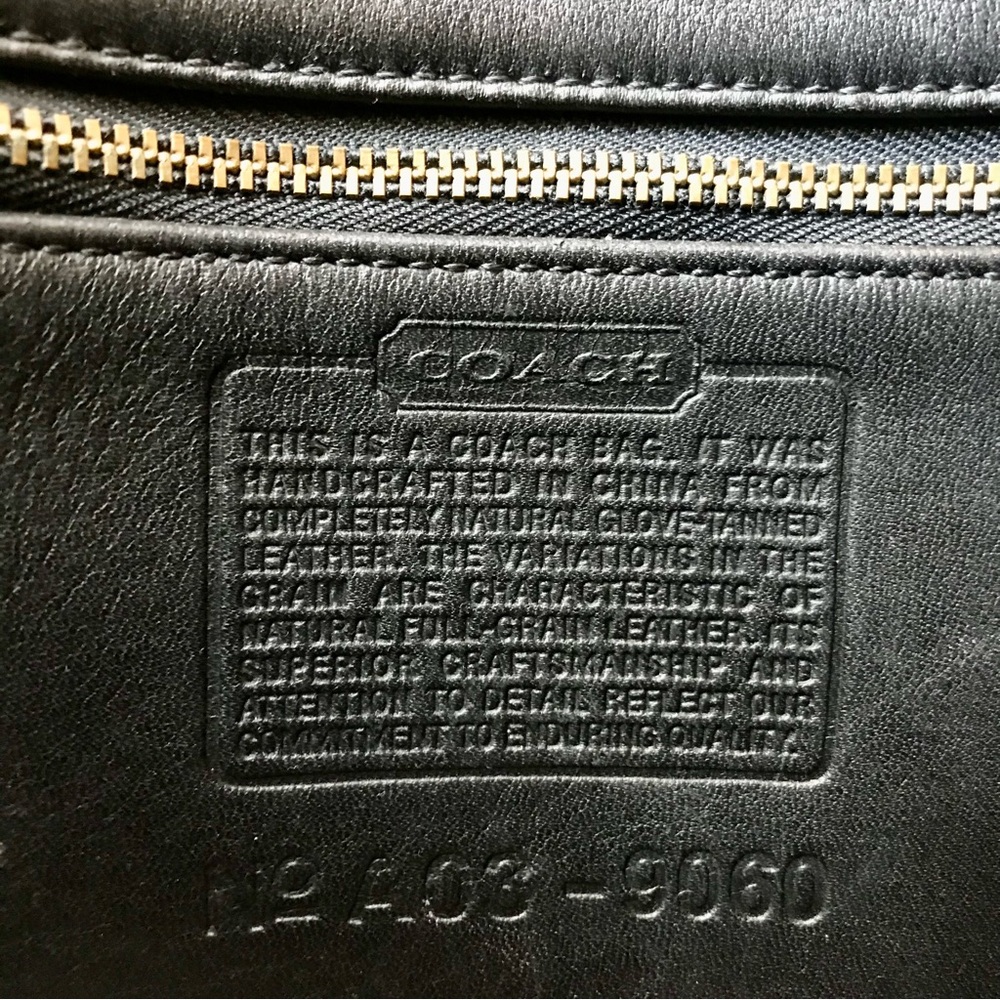 Vintage Coach Legacy Slim Bucket Black Leather No AO3-9060 EUC - Picture 9 of 12